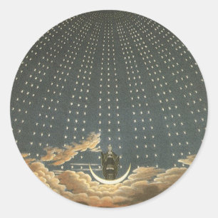  Keltische astronomie, koningin van de nacht Ronde Sticker