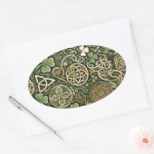 Keltische bloei ovale sticker (Envelop)