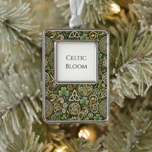 Keltische bloei verzilverd kader ornament