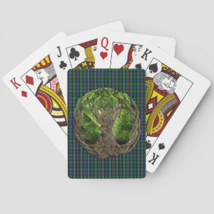 Keltische boom van het leven en Clan MacKenzie Tar Pokerkaarten