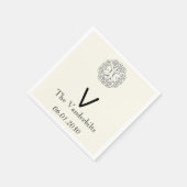 Keltische Boom van het Leven Monogram Bruiloft Servet (Hoek)