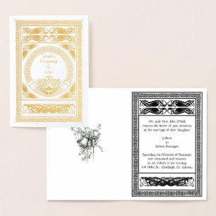 Keltische bruiloft uitnodiging met Claddagh en Fol