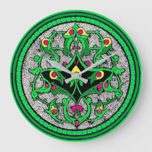 Keltische cartouche grote klok
