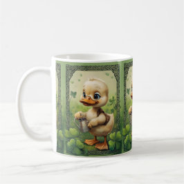 Keltische charme: Duckling Watering Four-Leaf Clov Koffiemok