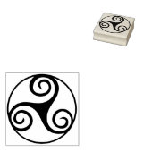 Keltische cirkels kunststempel 	rubberstempel (Gestempeld)