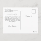 Keltische dame poseert voor oude stenen briefkaart (Achterkant)