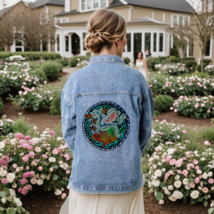 Keltische draak denim jacket