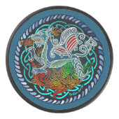 Keltische draak hockey puck (Voorkant)