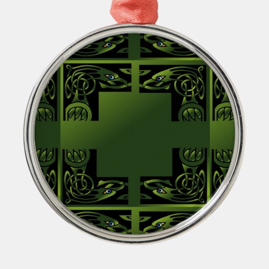 Keltische Draak Metalen Ornament (Voorkant)