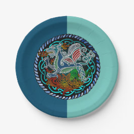Keltische draak papieren bordje
