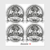 Keltische draak | Sprookje Bruiloft Sticker Set (Vel)