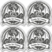 Keltische draak | Sprookje Bruiloft Sticker Set (Voorkant)