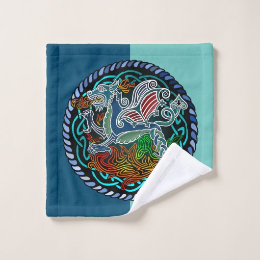 Keltische draak washandje (Wasdoekje)
