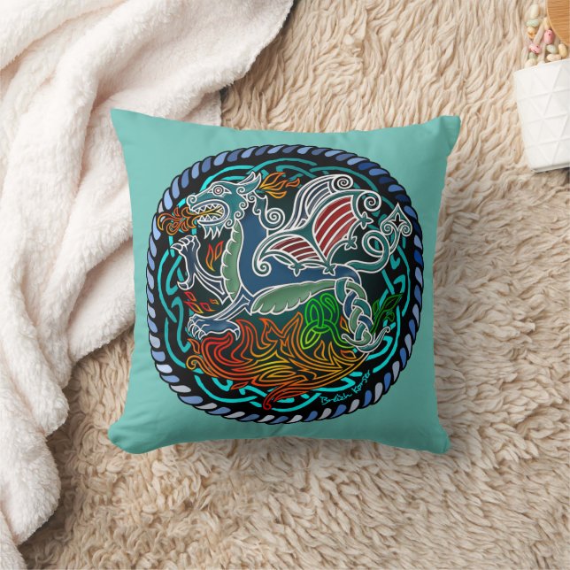 Keltische Dragon Kussen (Deken)
