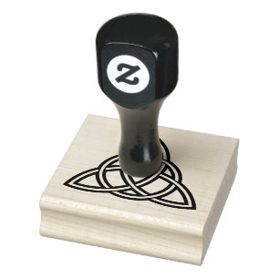 Keltische Drievuldigheidsknoop (Triquetra) Rubber  Rubberstempel