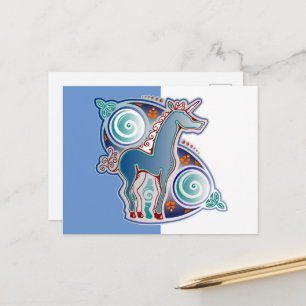 Keltische eenhoorn briefkaart