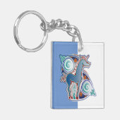 Keltische eenhoorn sleutelhanger (Voorkant Links)