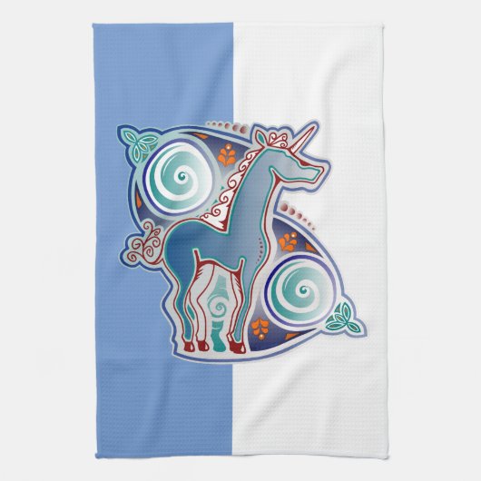 Keltische eenhoorn theedoek (Verticaal)