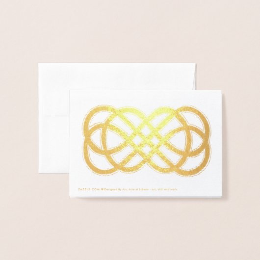 Keltische Eindeloze Knoop - blanco binnenkant Folie Kaarten (Met envelop)