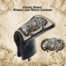 Keltische geest – Vrouw en witte luipaard.