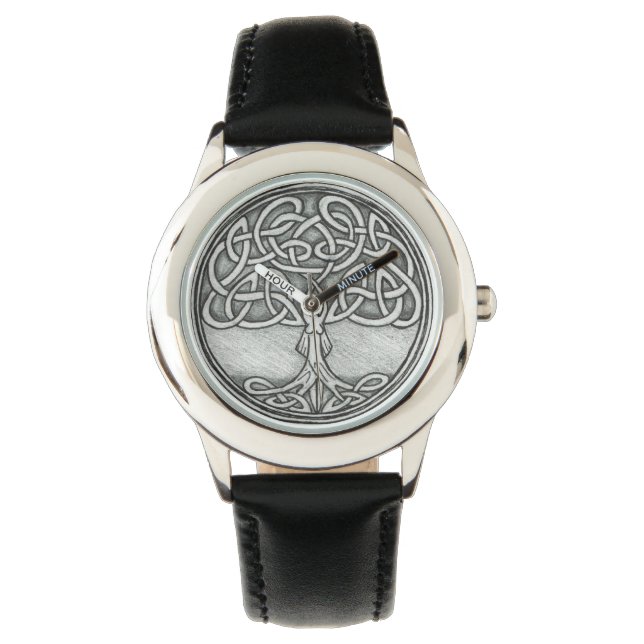 Keltische Godin Boom Horloge (Voorkant)