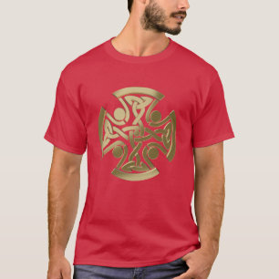 Keltische gouden knoop t-shirt