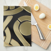 Keltische gouden knoop theedoek (Quarter Fold)