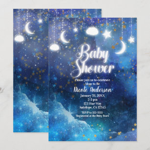 Keltische gouden sterren en gloed Baby shower Kaart