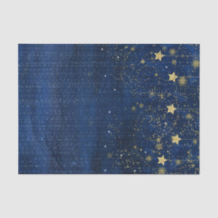 Keltische goudsterren Sparkle Night Sky Cadeaubon Tissuepapier