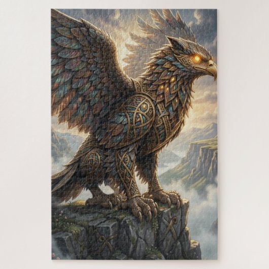 Keltische Griffin Legpuzzel (Verticaal)