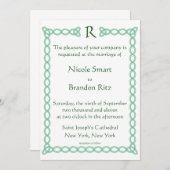 Keltische groene bruiloft uitnodiging (Voorkant / Achterkant)