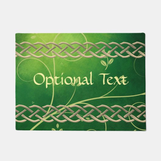 Keltische groene knoppen en bladeren deurmat (Voorkant)