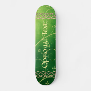 Keltische groene knoppen en bladeren skateboard