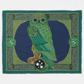 Keltische Groene Oil Fleece Deken (Voorkant (Horizontaal))