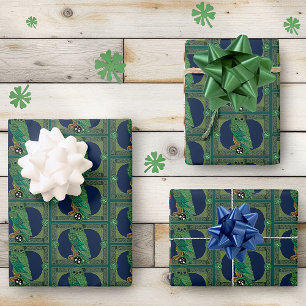 Keltische Groene Oil Inpakpapier Vel