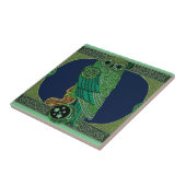 Keltische Groene Oil Tegeltje (Zijkant)