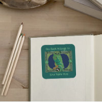 Keltische groene uil Bookplate