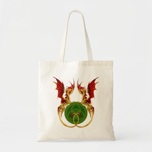 Keltische halve maan en draken tote bag (Voorkant)
