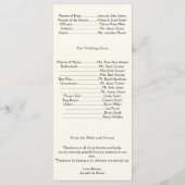 Keltische Hart met Rode Roos Wedding Programma (Achterkant)