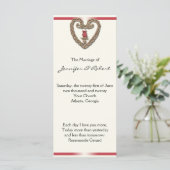 Keltische Hart met Rode Roos Wedding Programma (Staand voorkant)