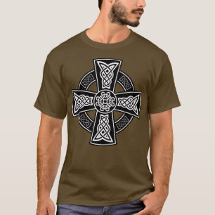 Keltische Hoge Kruis Decoratieve Knoopwerk T-shirt