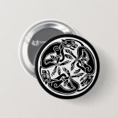 Keltische honden knop ronde button 5,7 cm (Voorkant /achterkant)
