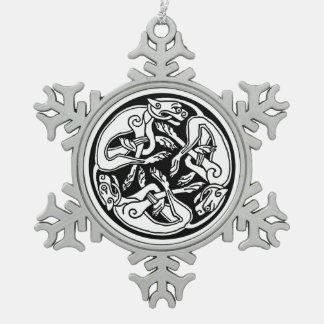 Keltische honden Pewter ornament