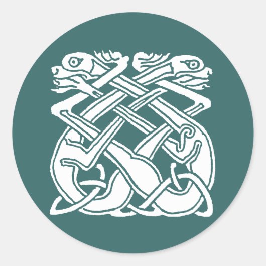 Keltische honden ronde sticker (Voorkant)