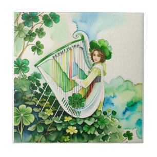 Keltische Ierse Harp Art Tegel Tegeltje