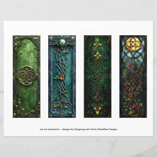 Keltische Ierse knoop Bladwijzer, Fantasy Bladwijz (Voorkant)