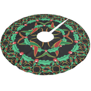 Keltische kerst Holly Wreath Pattern Kerstboom Rok