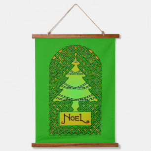 Keltische kerstboom hangend wandkleed
