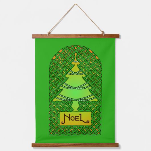 Keltische kerstboom hangend wandkleed (Voorkant)