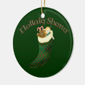 Keltische kerstversiering - Nollaig Shona Keramisch Ornament (Links)